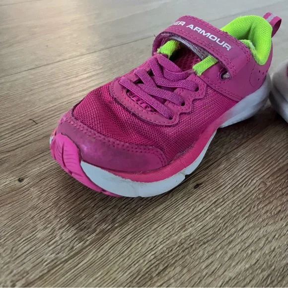 Under Armour Assert 10 AC Running Shoes Toddler Girls Size 11K Pink Lime - Picture 11 of 11